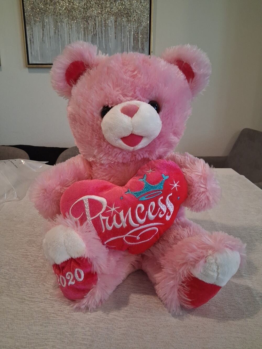 Dan Dee Pink Sweetheart Teddy Bear Plush Valentine's Day 20" Princess Heart 2020